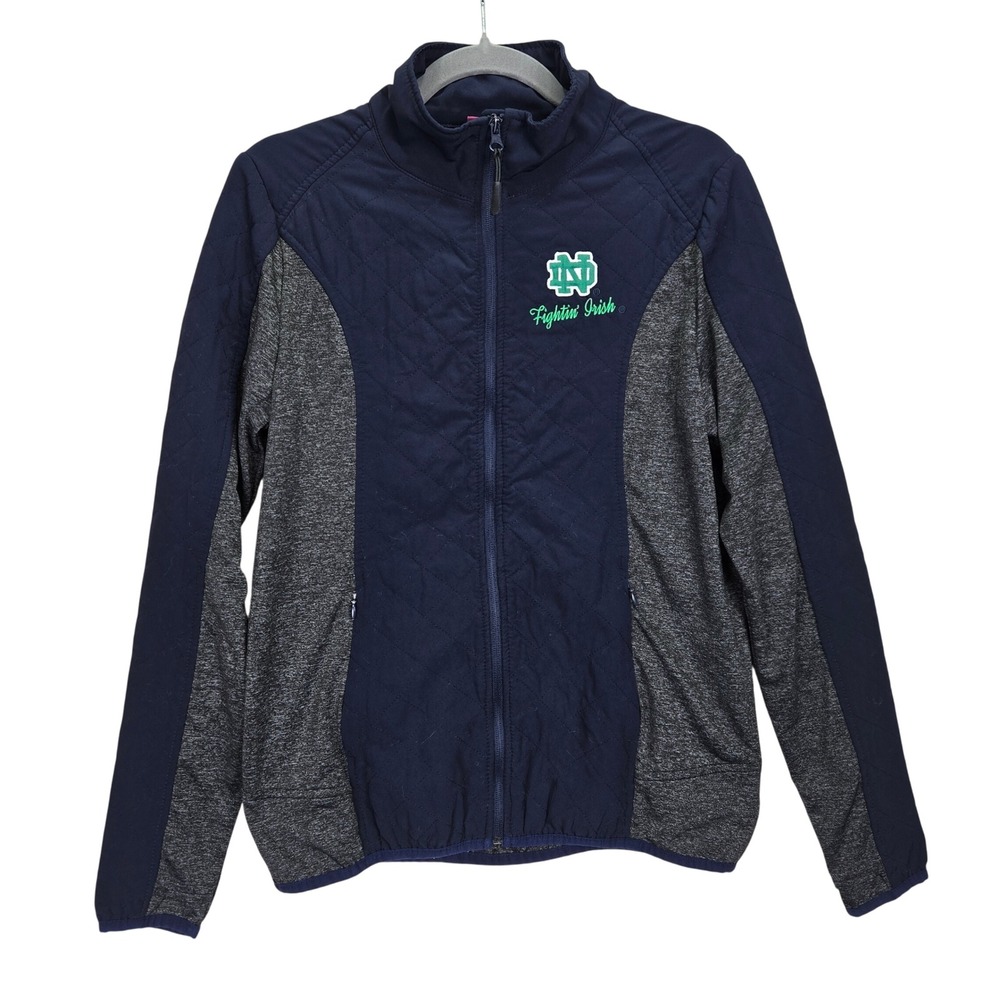 Notre Dame Fighting Irish Full Zip Jacket Womens Medium University College Sport